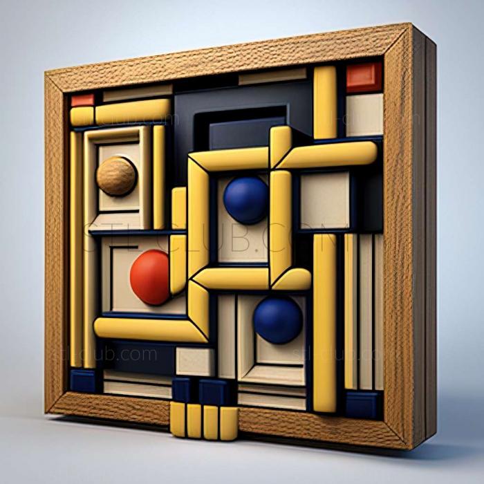 3D model Piet Mondrian (STL)